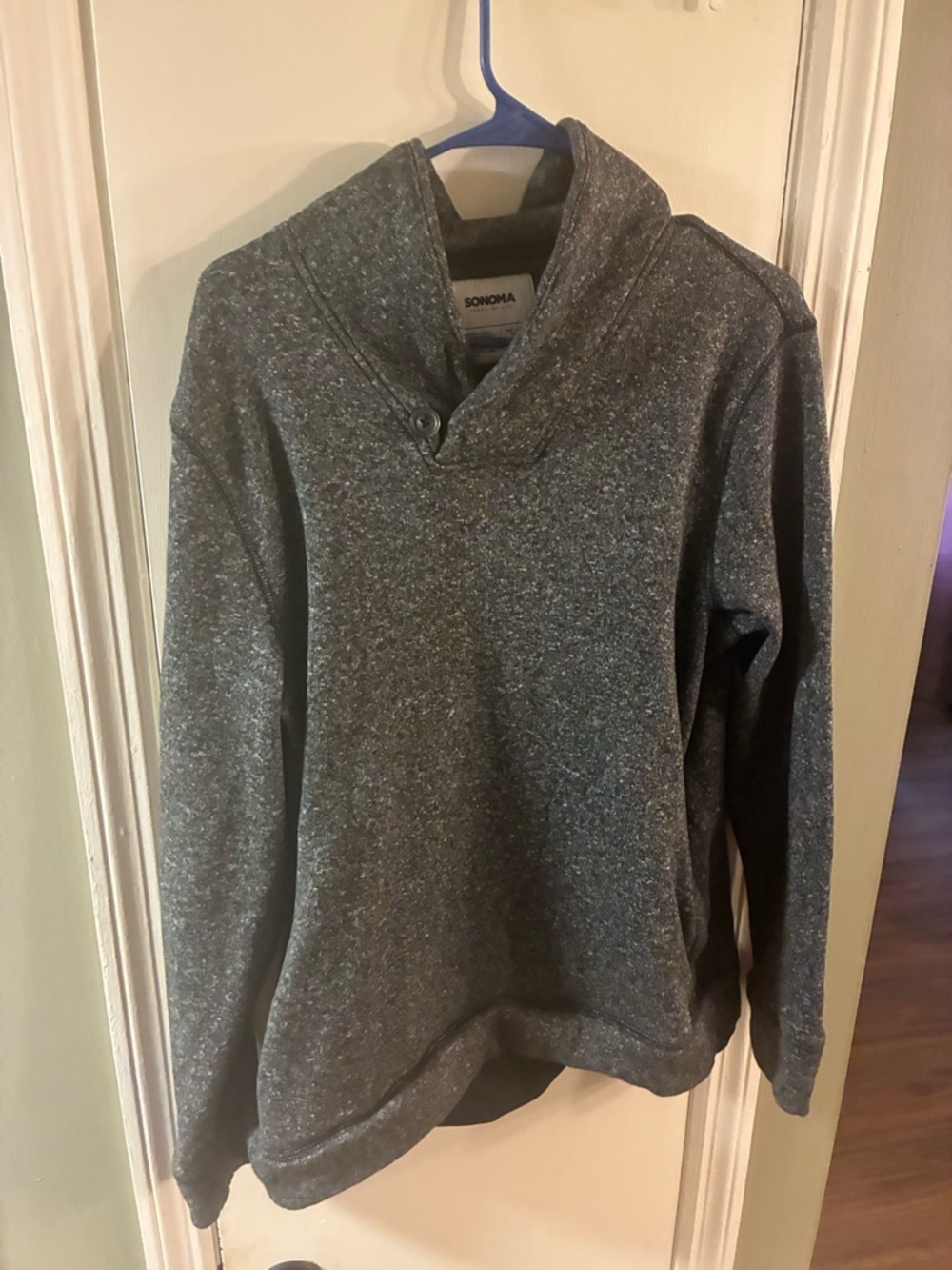 Men’s Sonoma Goods for Life Heather Charcoal Gray Sweatshirt Size Large EUC - Picture 2 of 6